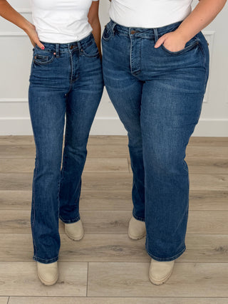 Judy Blue Cali Tummy Control Bootcut Jeans (Multiple Inseams, Non-Distressed)