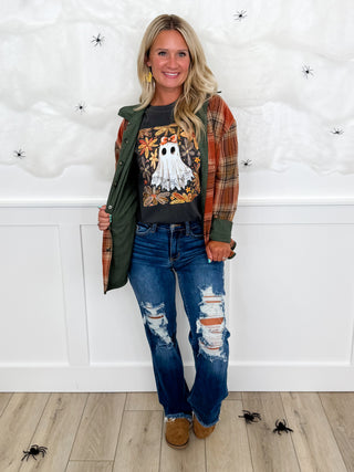 This or That Ribbed Long Sleeve Reversible Avery Mae Flannel - 2 colors!