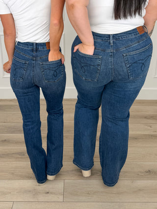 Judy Blue Cali Tummy Control Bootcut Jeans (Multiple Inseams, Non-Distressed)