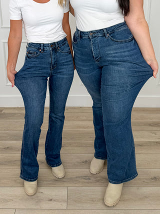 Judy Blue Cali Tummy Control Bootcut Jeans (Multiple Inseams, Non-Distressed)