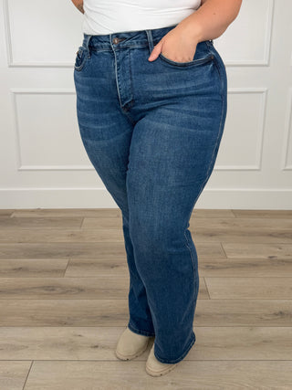 Judy Blue Cali Tummy Control Bootcut Jeans (Multiple Inseams, Non-Distressed)