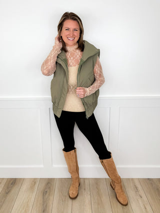 One Second Away Lightweight Avery Mae Puffer Vest - 4 colors!
