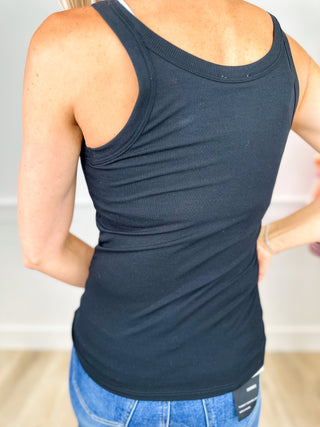 Basic Breath Easy Ribbed Avery Mae Padded Tank Top - 3 colors!
