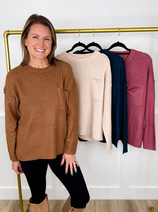 This is Serious Knit Long Sleeve Avery Mae Sweater Top - 4 colors!