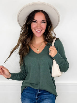 Zenana Basic Tempted By it Knit Long Sleeve Sweater Top - 11 colors!