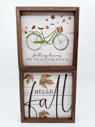 Fall 8x8 Wood Shelf Sitter - 2 options!