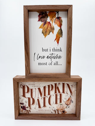 Fall 5x8 Wood Shelf Sitter - 2 options!