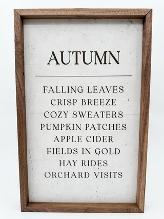 Autumn Aspects Wood Sign