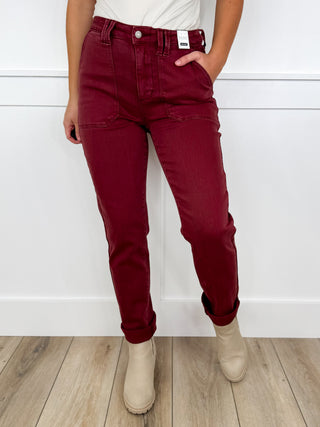 Judy Blue Jane High Rise Cuffed Weekender Jeans - 2 colors!