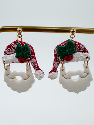 Santa's So Jolly Clay Drop Earrings