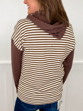 Bet on Yourself Long Sleeve Striped Avery Mae Hooded Top - 3 colors!