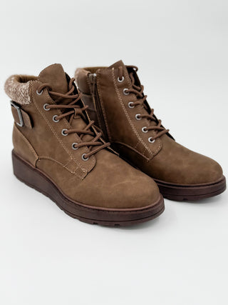 Blowfish Always Wandering Faux Leather Brown Booties