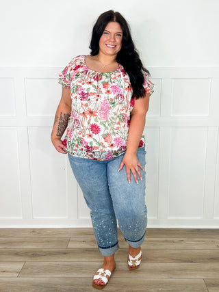 Love Me More Lightweight Short Sleeve White Avery Mae Top