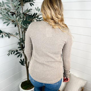 White Birch Say Your Story Ribbed Long Sleeve Top - 2 colors!