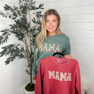 Proud to Be Mama Cotton Blend Long Sleeve Avery Mae Graphic Crewneck Sweatshirt - 2 colors!