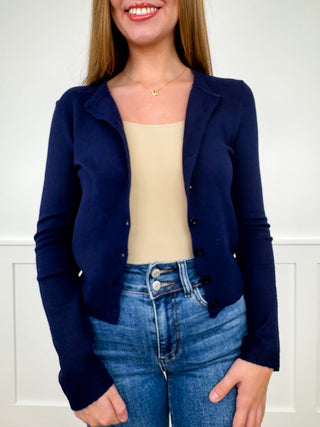 Wrapped in Comfort Knit Long Sleeve Avery Mae Mom Cropped Cardigan- 7 colors!