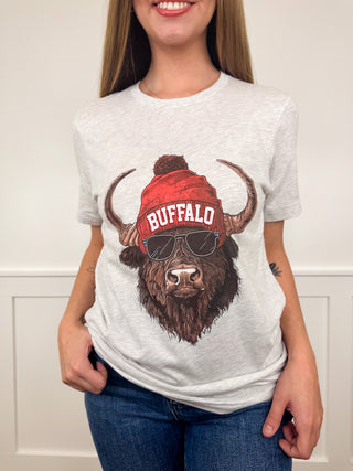 Two Game Day Gear Cotton Blend Short Sleeve Grey Avery Mae Graphic Tee Shirt- 10 options!