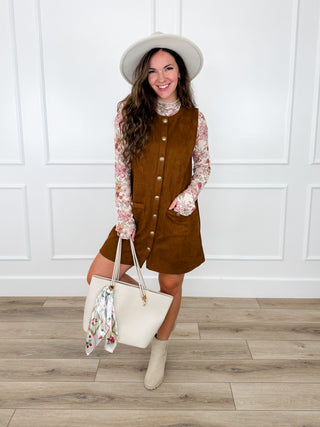 Decide Your Own Vibe Brown Avery Mae Button Up Dress
