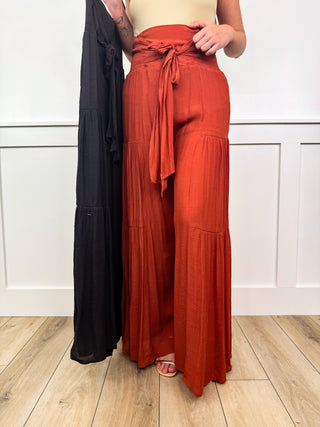 Where to Next High Rise Rayon Blend Palazzo Pants - 2 colors!