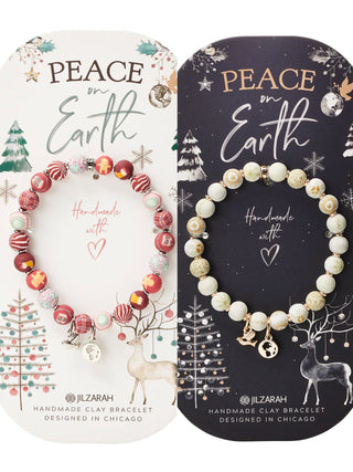 Peace on Earth Beaded Bracelet - 2 options!