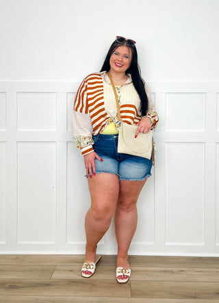 Zenana It Just Happens High-Rise Denim Shorts - Medium Wash (Fray Hem, Non-Distressed)