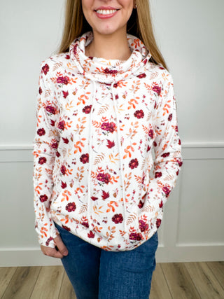 Falling For You Long Sleeve White Avery Mae Sweatshirt