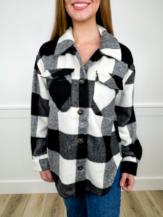 Adventure is Brewing Long Sleeve Plaid Avery Mae Shacket - 2 colors!