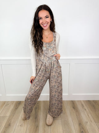 Maybe You've Noticed Ribbed Camo Avery Mae Overalls