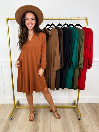 Dear Scarlett Thinking Straight Wrinkle-Free Dress - 7 colors!