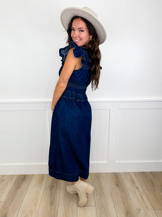 Country Wishes Denim Dark Wash Avery Mae Dress
