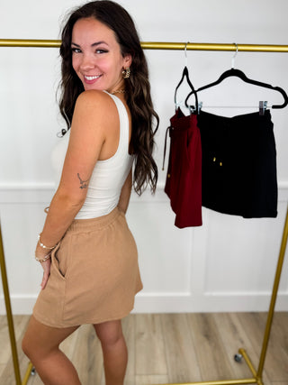 Excuse Me Miss High-Rise Ribbed Avery Mae Skort - 3 colors!