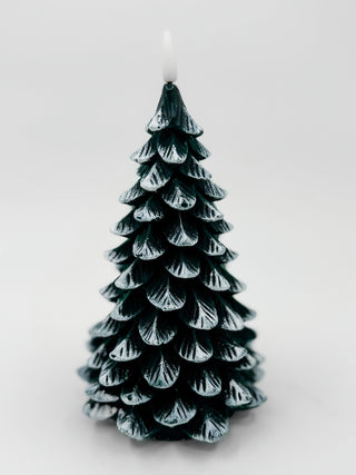 Frosted Evergreen Flickering LED Candle - 3 options!