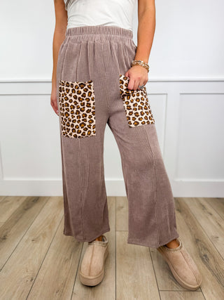 As Predicted High Rise Ribbed Wide Leg Avery Mae Bottoms - 3 colors!