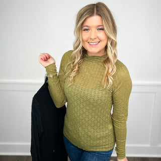 I Can Do it All Lace Long Sleeve Avery Mae Top - 2 colors!