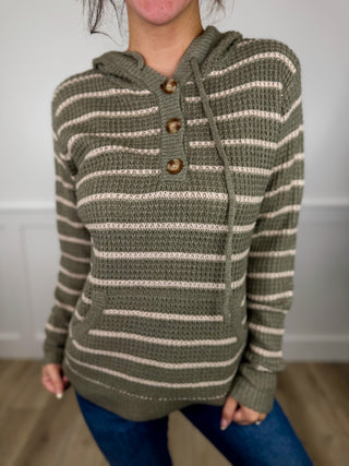 A Warm Embrace Knit Long Sleeve Avery Mae Hooded Sweatshirt Top - 4 colors!