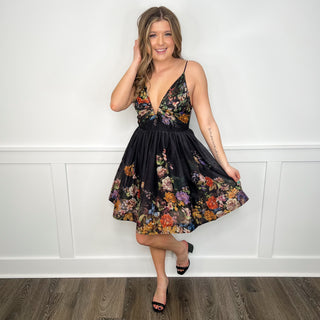 Garden Tea Party Black Avery Mae Dress