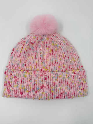 Confetti Faux Fur Pom Beanie - 3 options!
