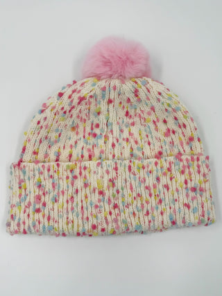 Confetti Faux Fur Pom Beanie - 3 options!