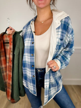 This or That Ribbed Long Sleeve Reversible Avery Mae Flannel - 2 colors!