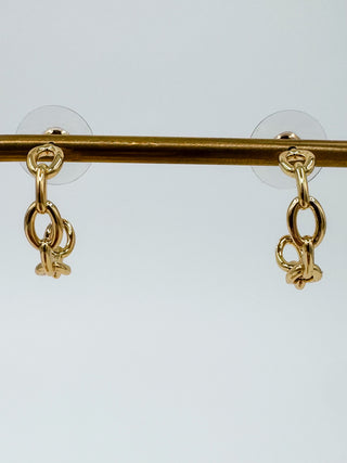 Linked Together Gold Hoop Earrings