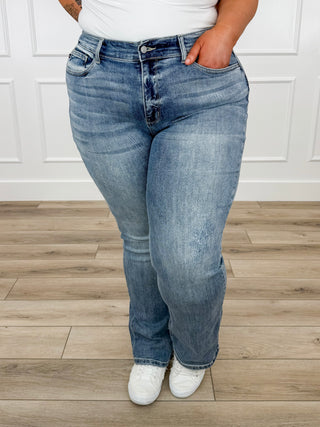 Judy Blue Clara Core Mid-Rise Bootcut Jeans - Light Wash (Non-Distressed)