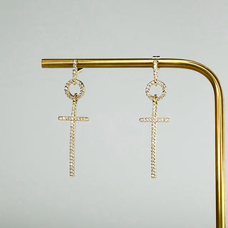 Crossing Paths Gold Drop Earrings