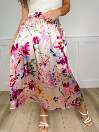 Sew In Love Good For Me Satin Pink Avery Mae Skirt