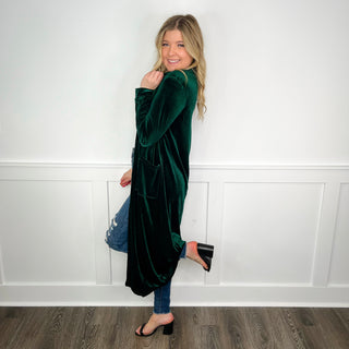 Just a Dream Velvet Long Sleeve Avery Mae Cardigan - 2 colors!