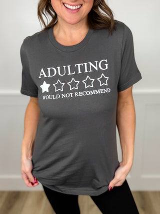 Would Not Recommend Cotton Short Sleeve Grey Avery Mae Graphic Tee Shirt