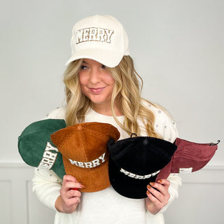 Merry Sparkle Corduroy Hat - 5 colors!