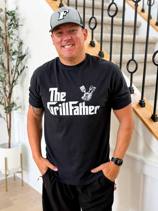 The Grillfather Cotton Short Sleeve Black Avery Mae Graphic Tee Shirt (Comfort Colors)