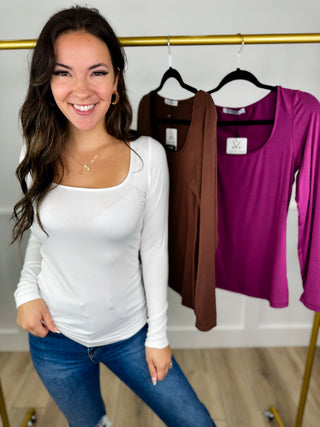 Basic A Better Idea Rayon Blend Long Sleeve Avery Mae Top - 7 colors!