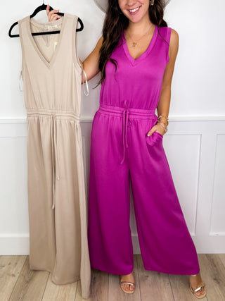 Doe & Rae All in One Rayon Blend Jumpsuit - Multiple Colors