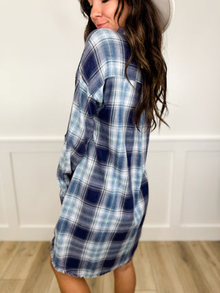 Next Thing I Know Rayon Plaid Avery Mae Button Up Dress - 3 colors!